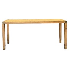 Vintage Brass Detail Campaign Console Table
