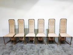 Vintage Brass Dining Chairs by Belgo Chrom, 1970s