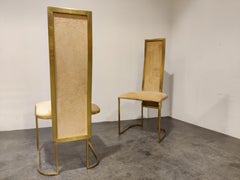 Vintage Brass Dining Chairs by Belgo Chrom, 1970s