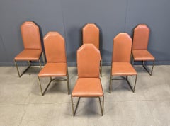 Vintage brass dining chairs by Belgo chrom, 1970s