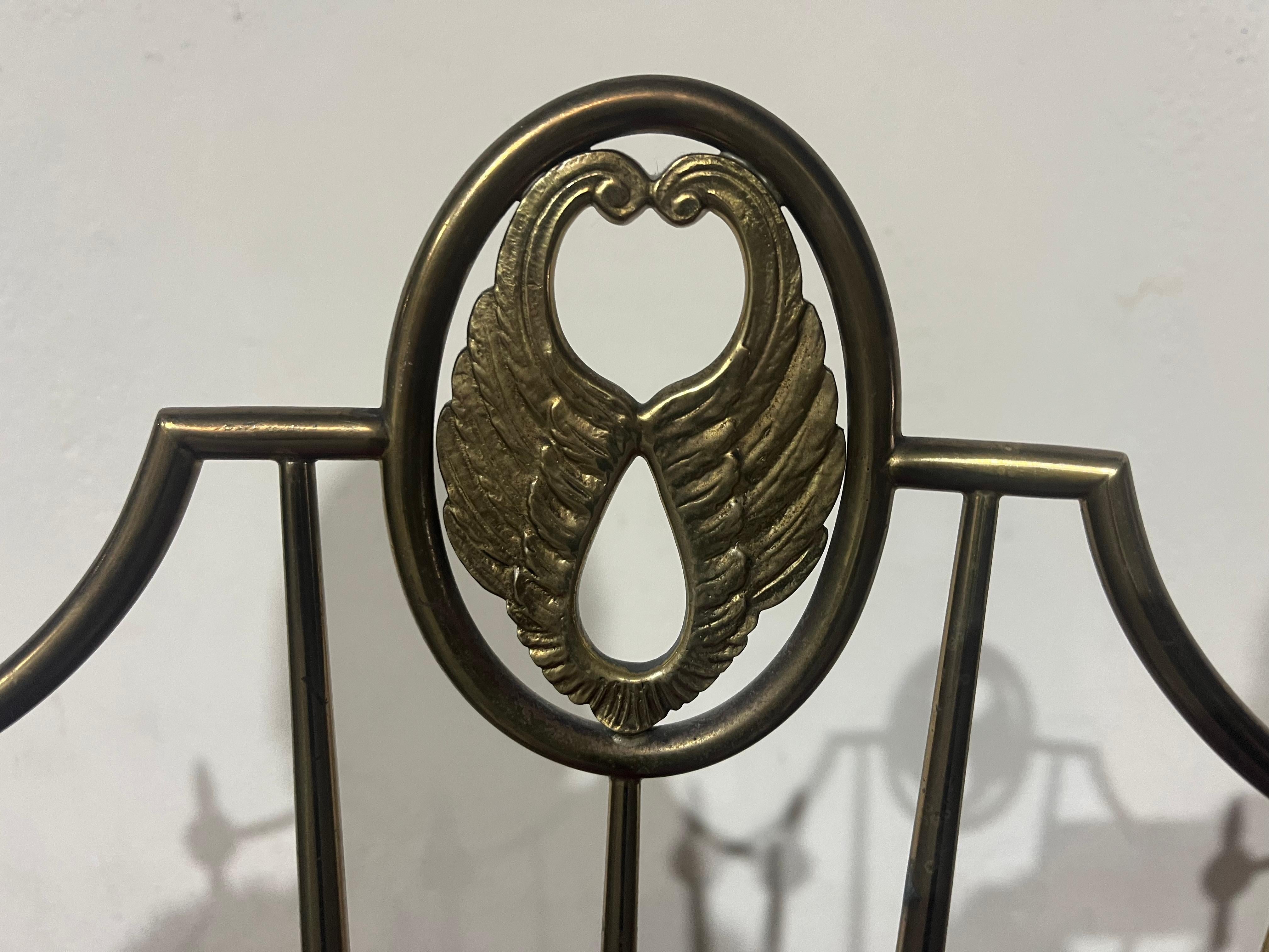 Sillas de comedor vintage de latón de Chiavari, Italia, años 50 en Bueno estado para la venta en Catania, IT