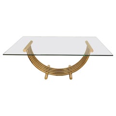 Vintage Brass Dining Table, 1970s