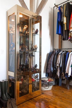 Vintage Brass Display Cabinets by Mastercraft