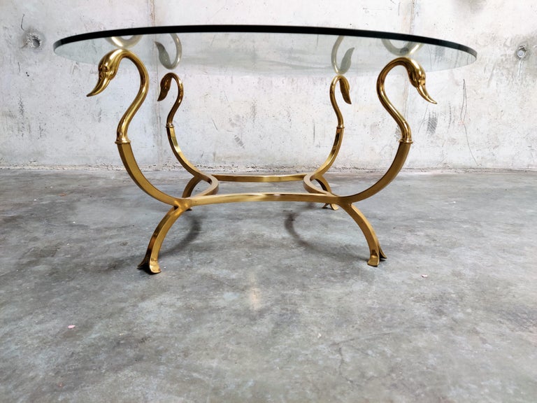 Vintage Brass Duck Coffee Table, 1970s at 1stDibs