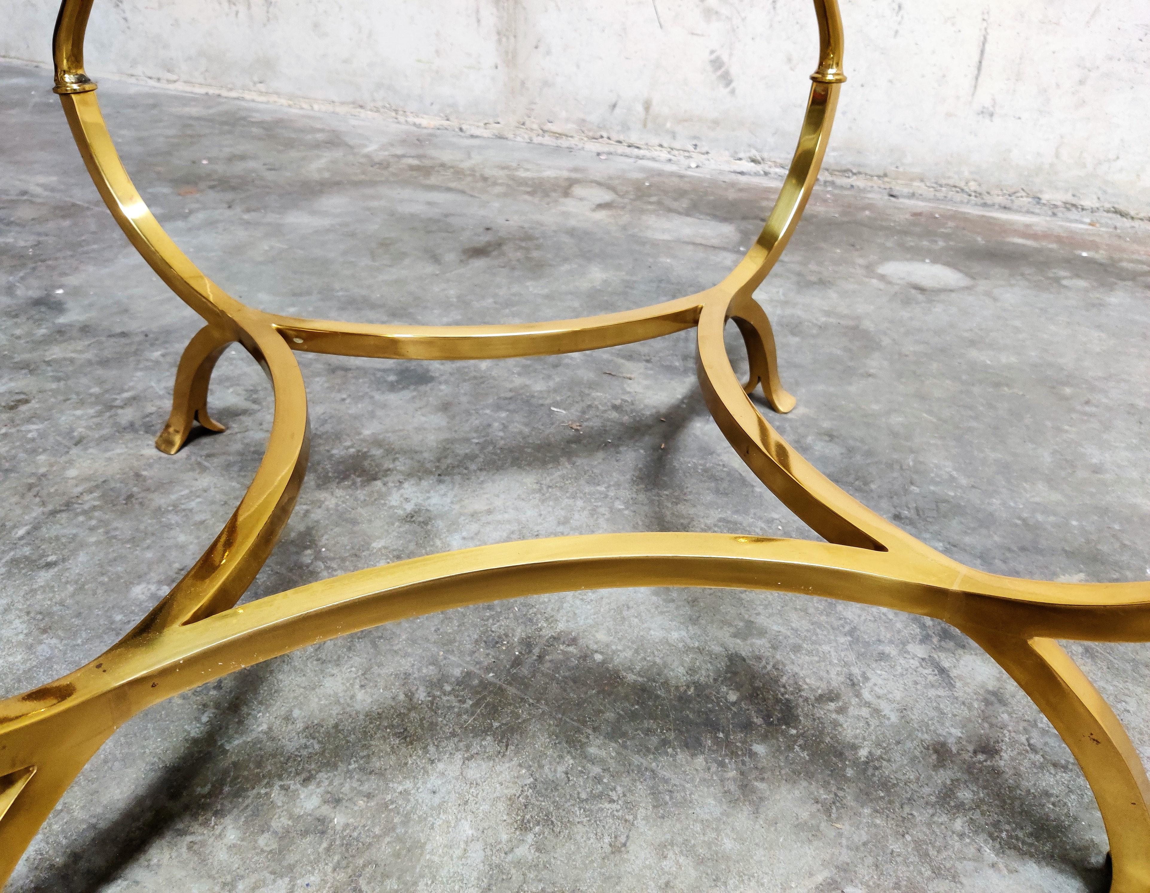 French Vintage Brass Duck Coffee Table, 1970s
