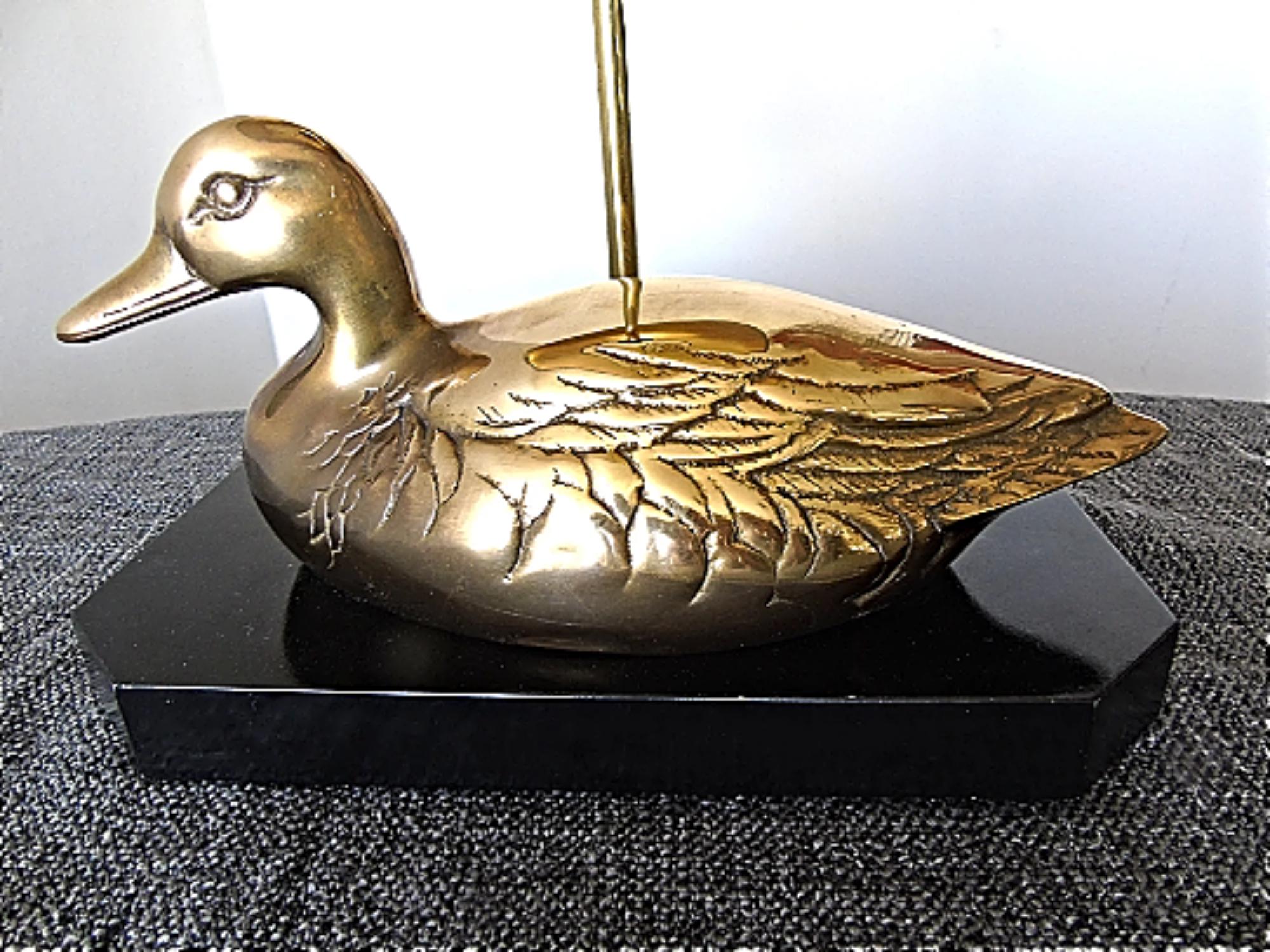 vintage brass ducks