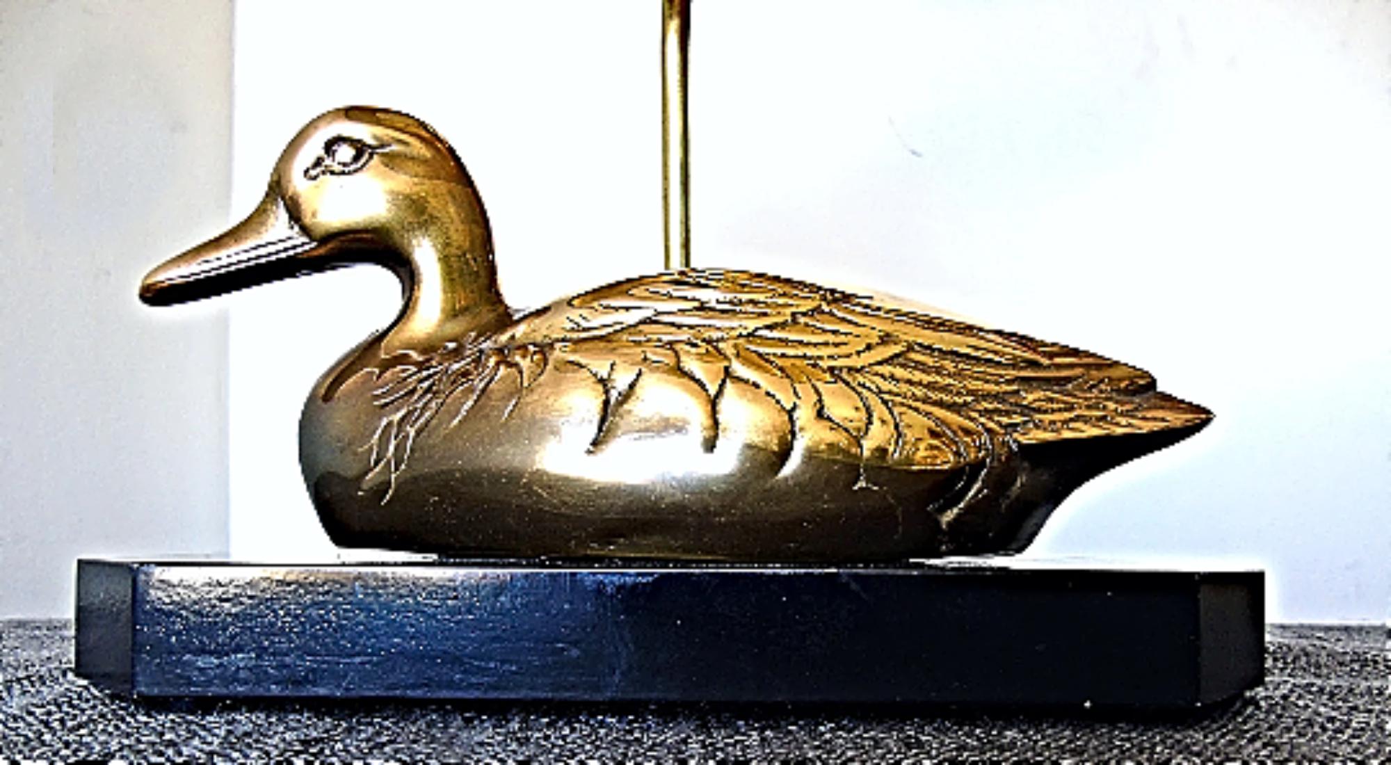 brass duck lamp