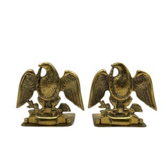 Serre-livres vintage en laiton en forme d'aigle par Baldwin Brass