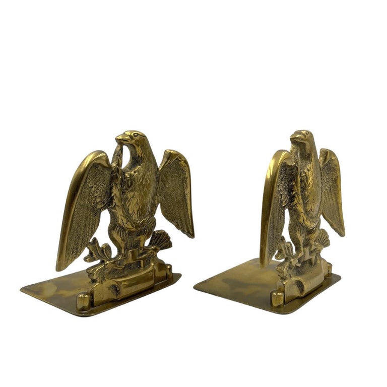 Vintage Brass Eagle Bookends by Baldwin Brass at 1stDibs