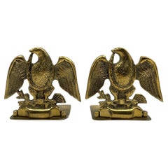Vintage Brass Eagle Bookends by Baldwin Brass