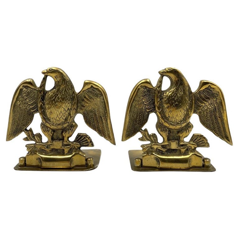Vintage Brass Eagle Bookends by Baldwin Brass at 1stDibs