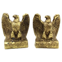 Vintage Brass Eagle Bookends