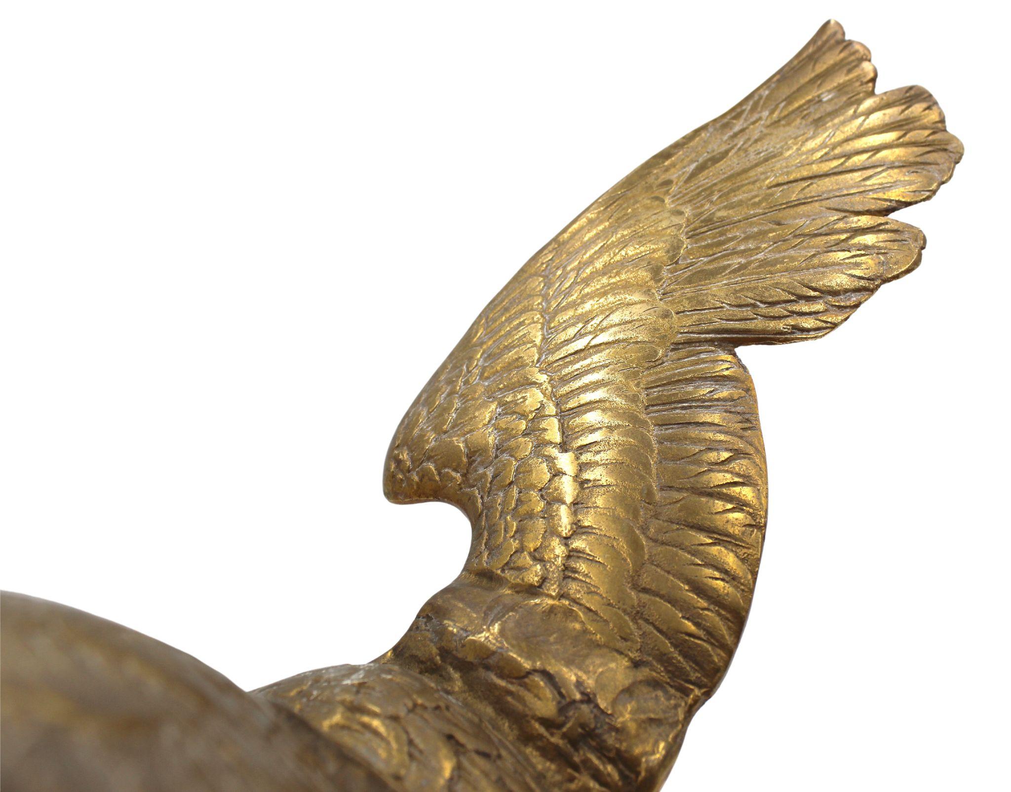 Vintage Brass Eagle on Rocks, Circa 1960s For Sale 1