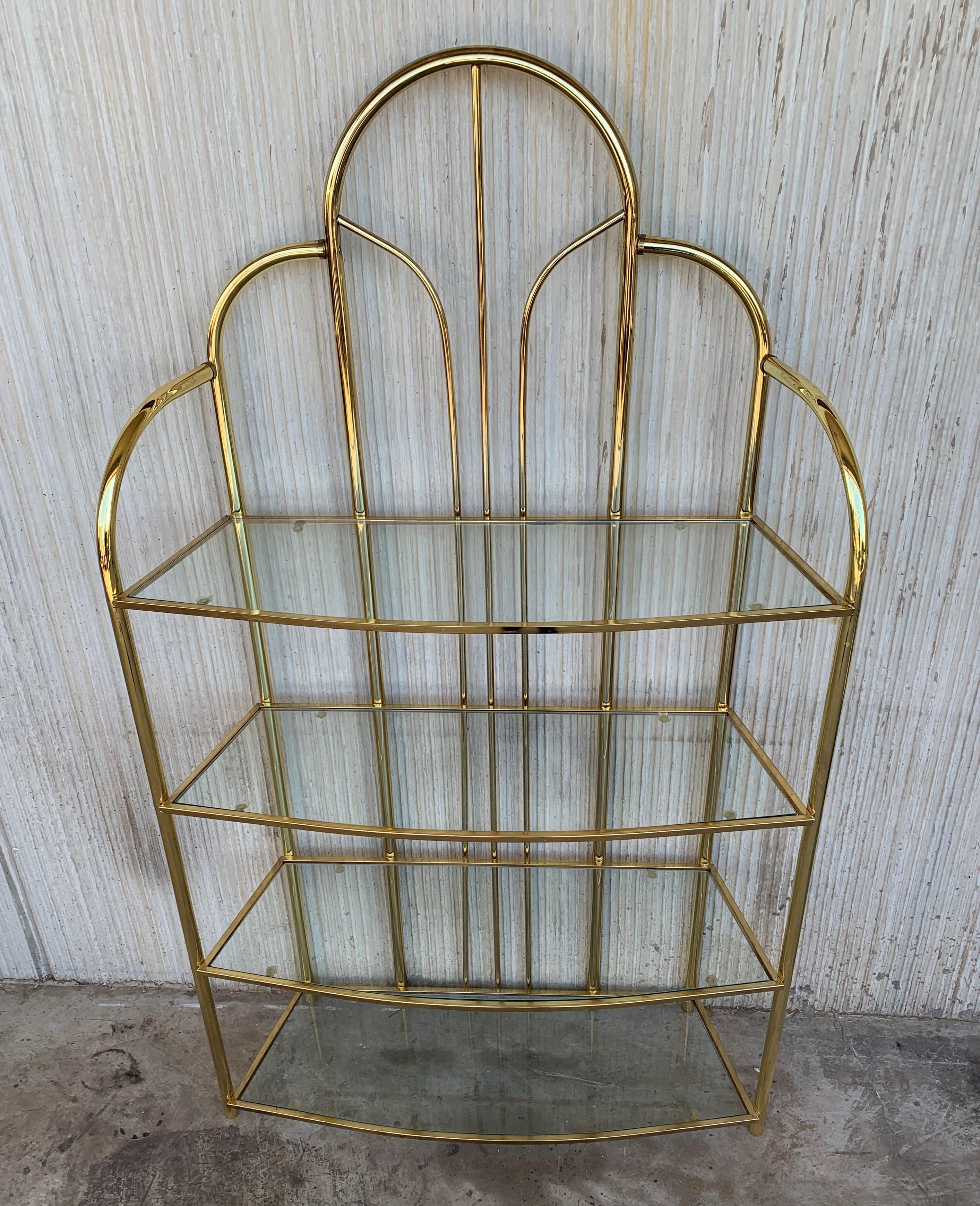 vintage brass shelf