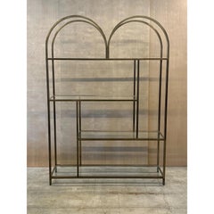 Vintage Brass Etagere in the Style of Milo Baughman