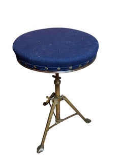Vintage Brass Extendable Piano or drum stool