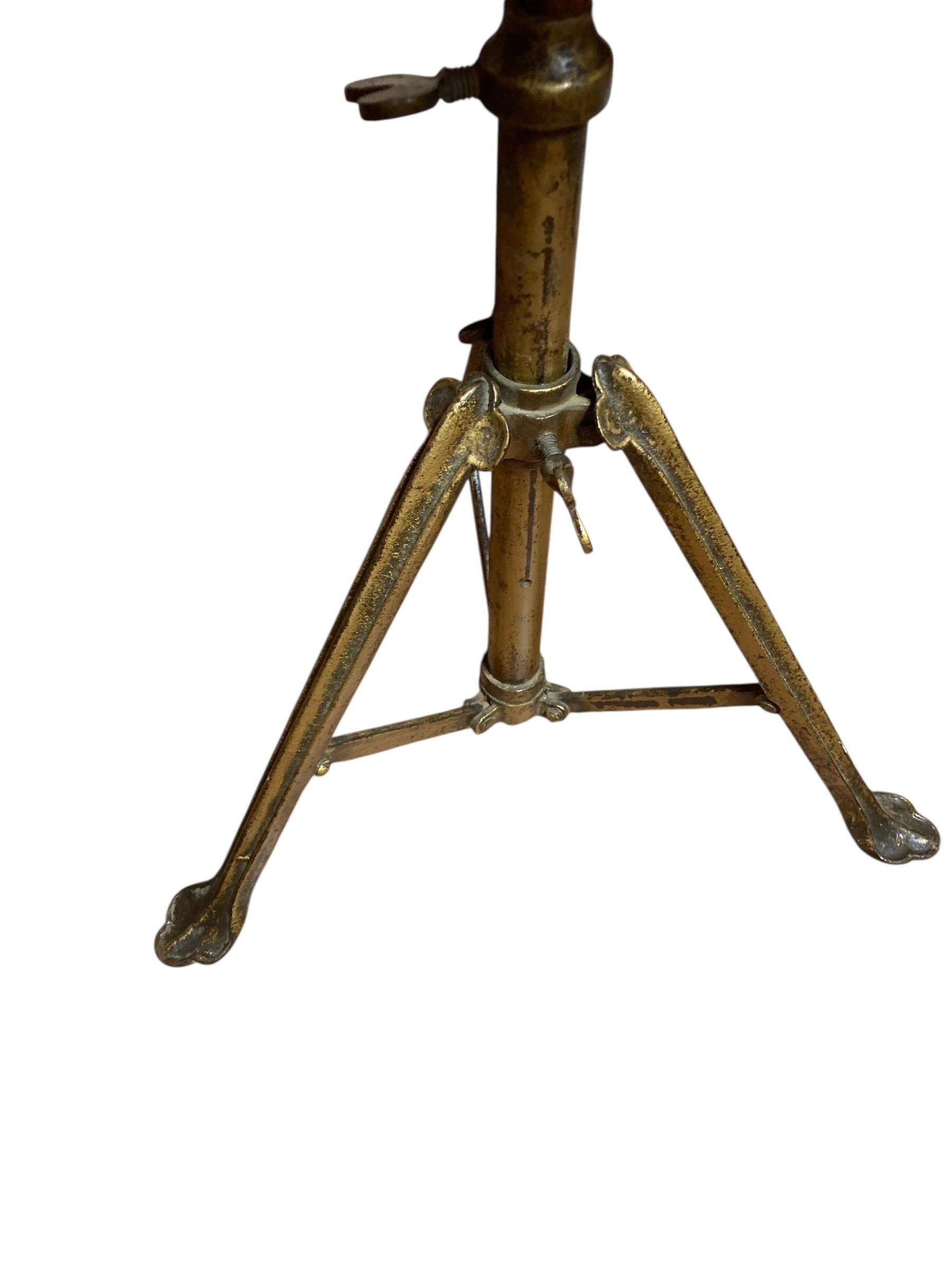 Vintage Brass Ausziehbarer Klavier- oder Trommelhocker (Britisch) im Angebot