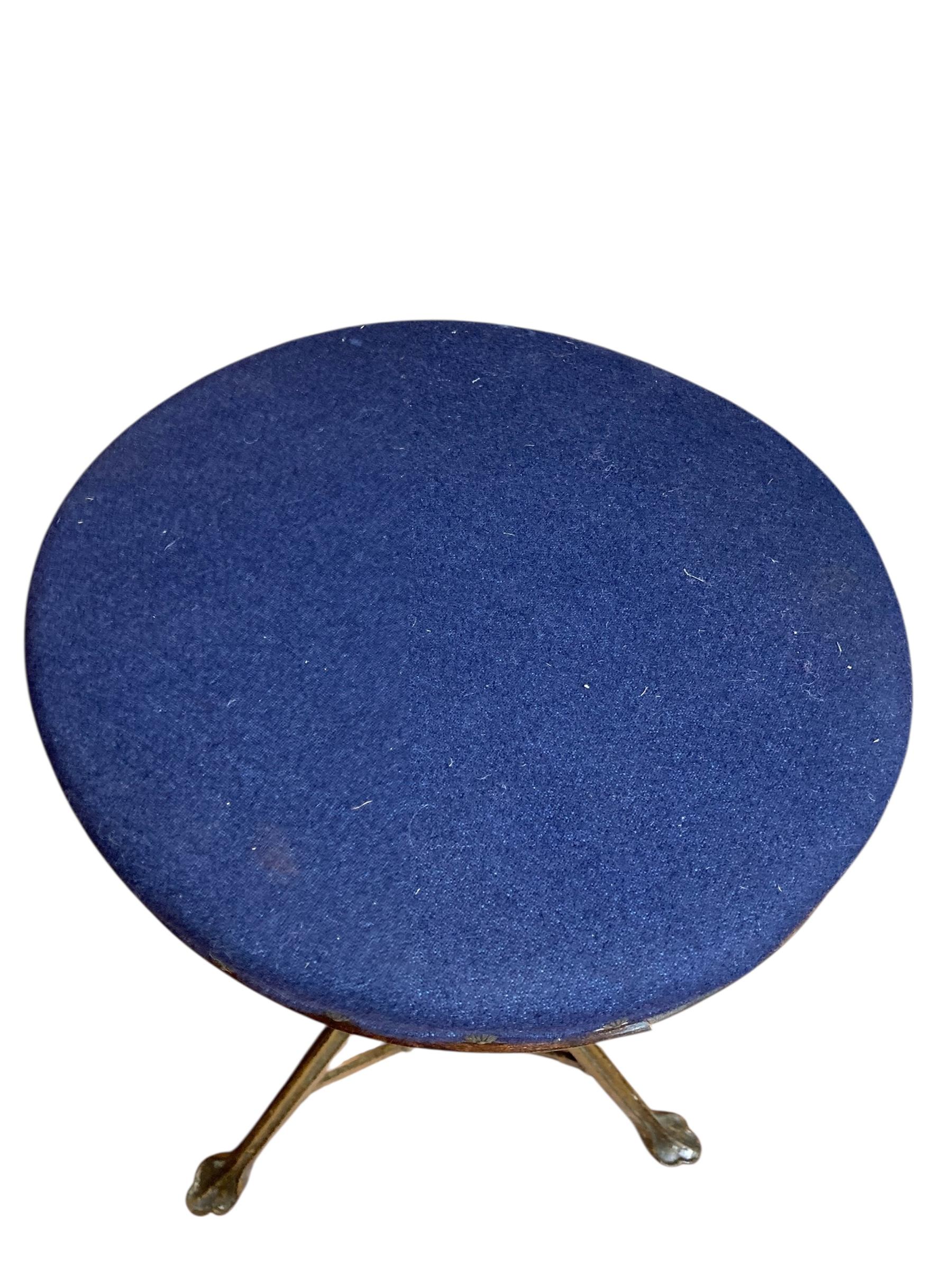 Vintage Brass Ausziehbarer Klavier- oder Trommelhocker (20. Jahrhundert) im Angebot