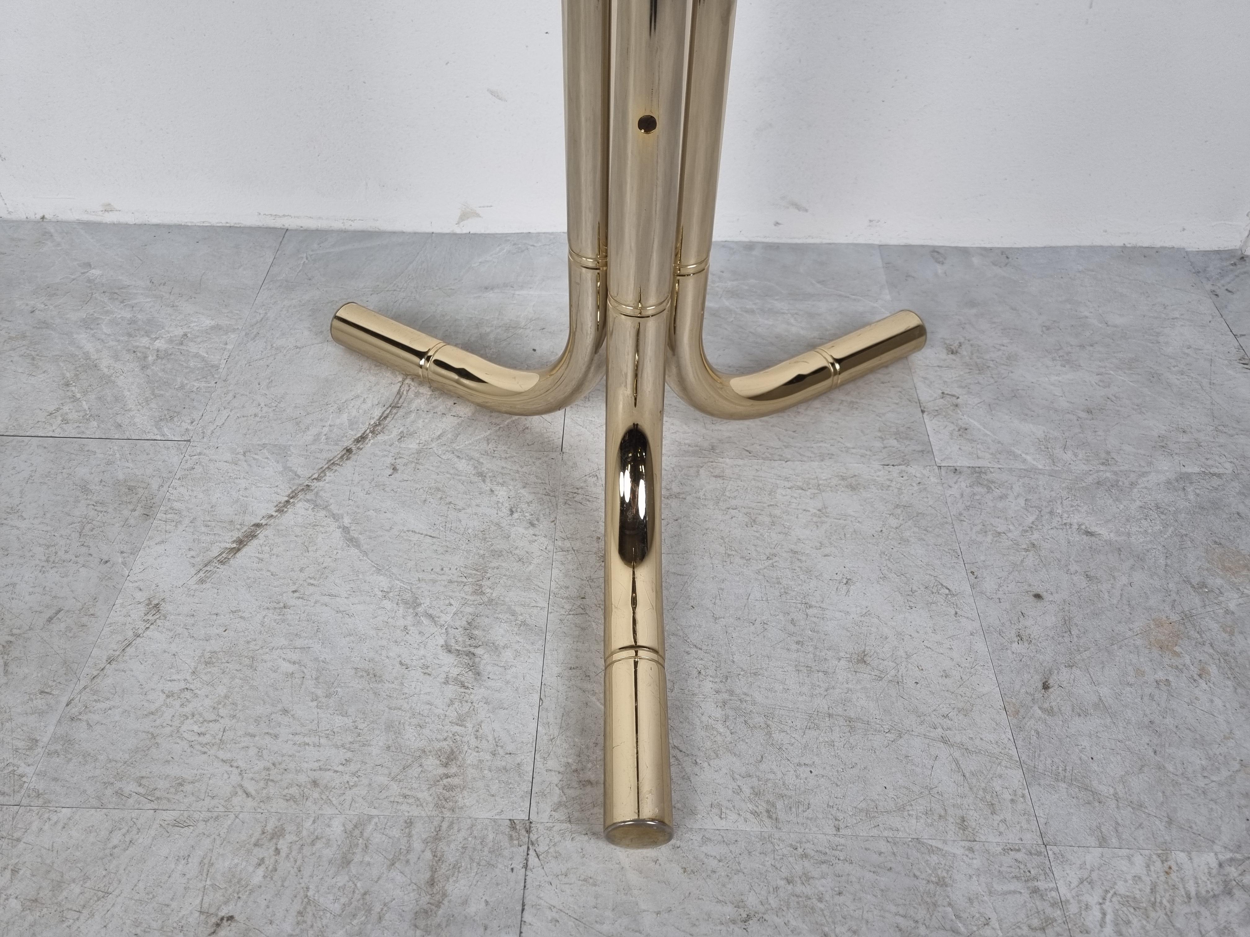 Belgian Vintage Brass Faux Bamboo Coat Stand, 1970s