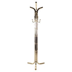 Vintage Brass Faux Bamboo Coat Stand, 1970s