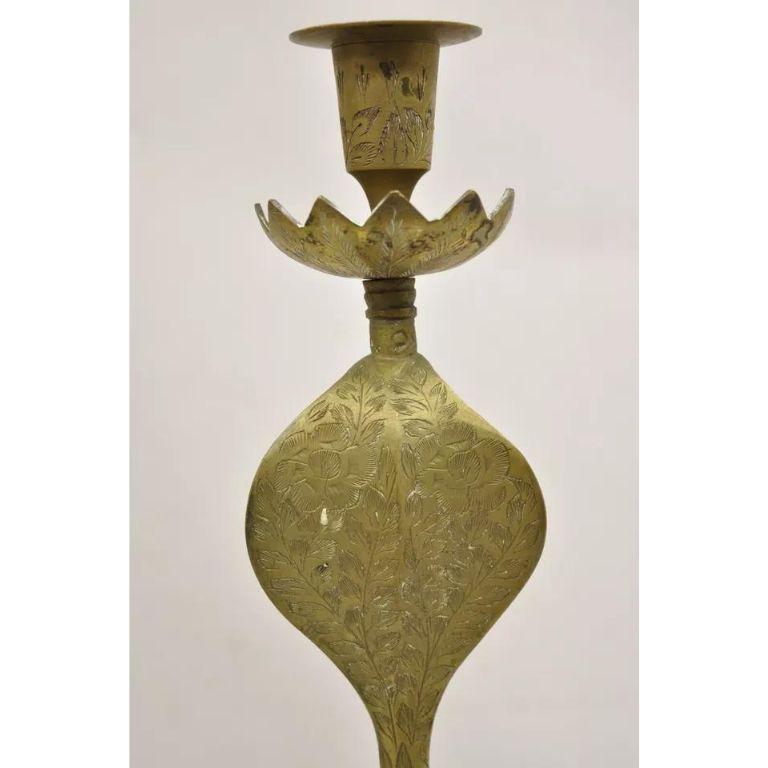 Vintage Brass Figural Hollywood Regency Coiled Cobra Snake Candlesticks - a Pair For Sale 6
