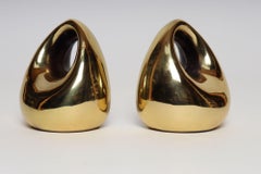 Vintage Brass Finish "Orb" Bookends by Ben Seibel for Jenfred Ware