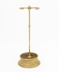 Vintage Brass Fireplace Tool Set, 4 Pcs.