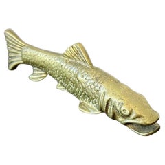 Vintage Brass Fish Paperweight