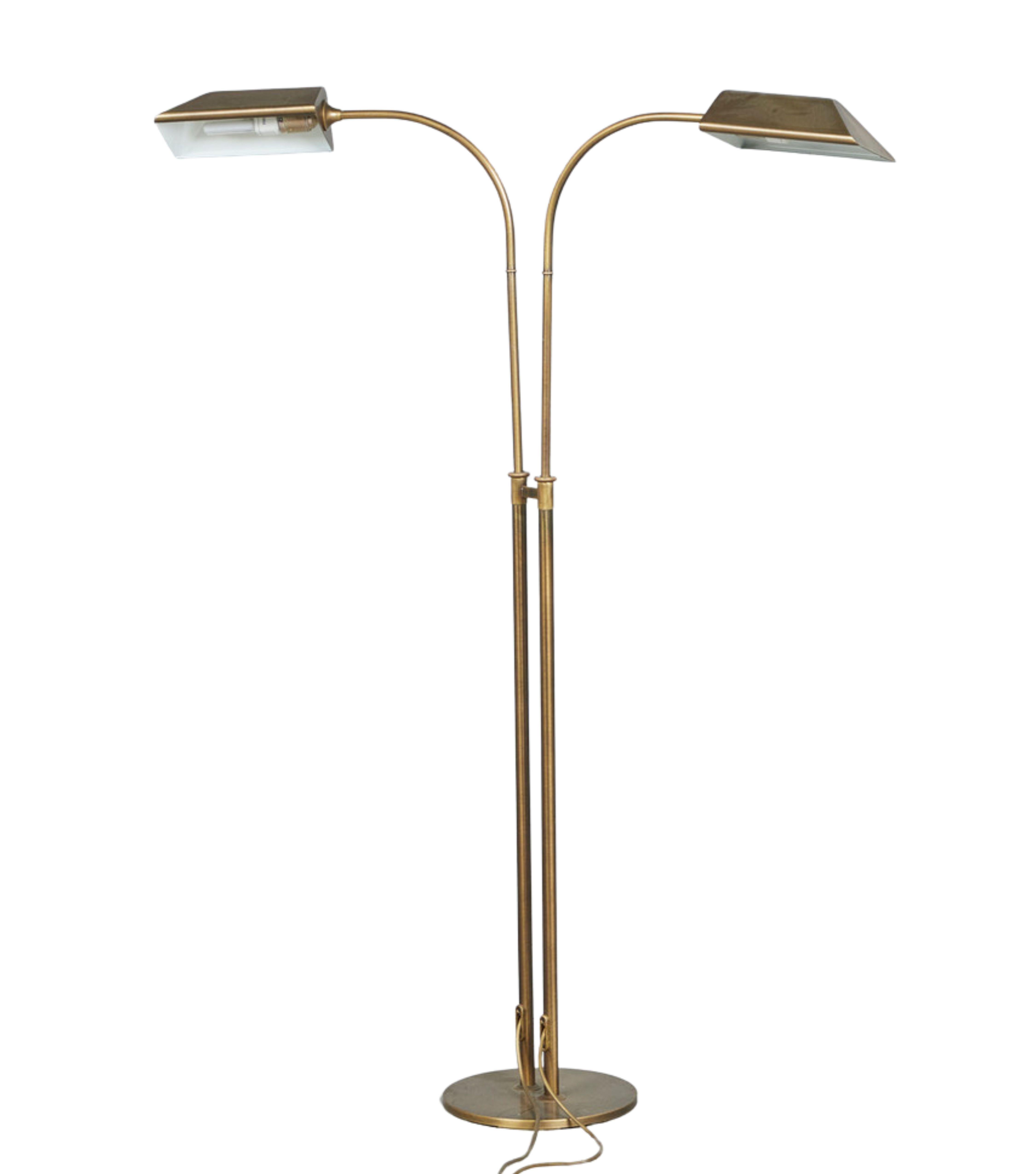 Mid-Century Modern Vintage Brass Floor Lamp, 1970s