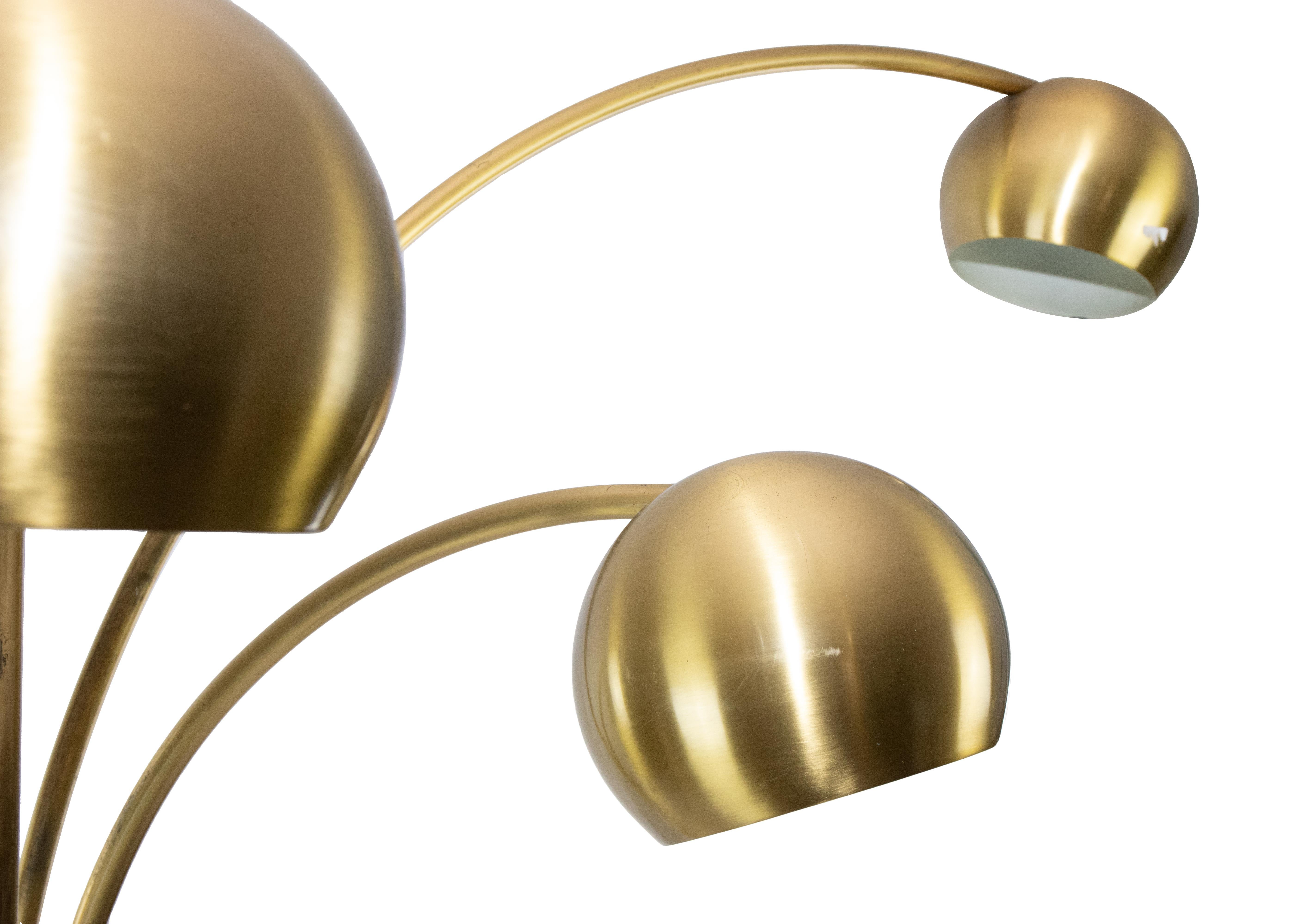 Metal Vintage Brass Floor Lamp Attributed to Goffredo Reggiani, 1970s For Sale