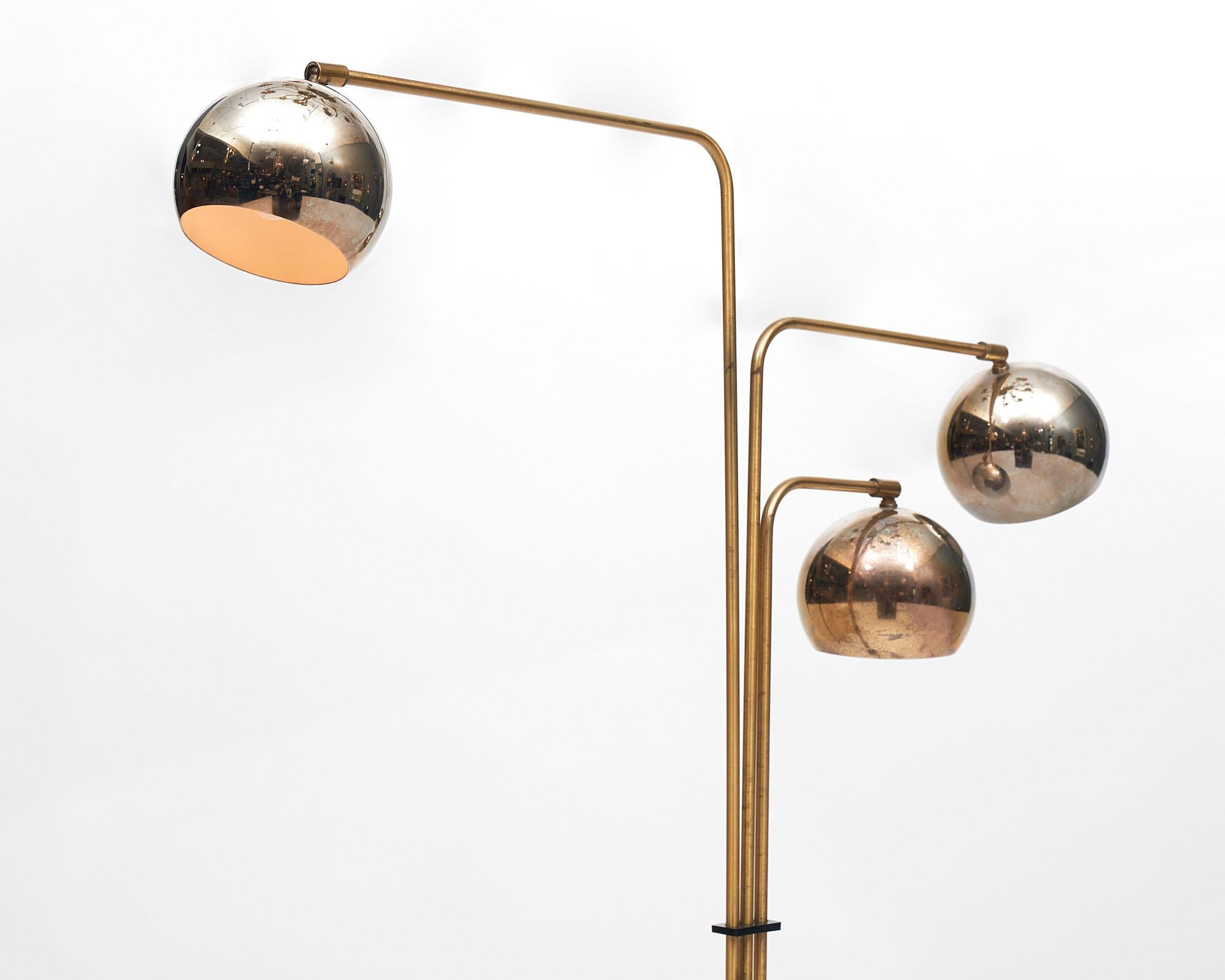 Mid-Century Modern Vintage Brass Floor Lamp by Reggiani