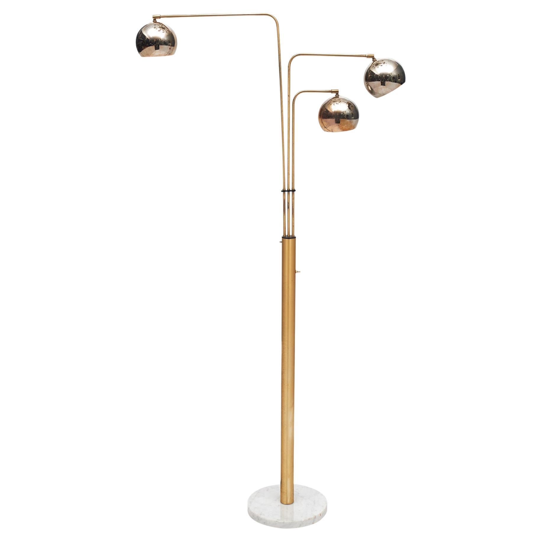 Vintage Brass Shell Floor Lamp by Stiffel at 1stDibs