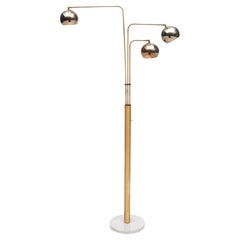 Vintage Brass Floor Lamp by Reggiani