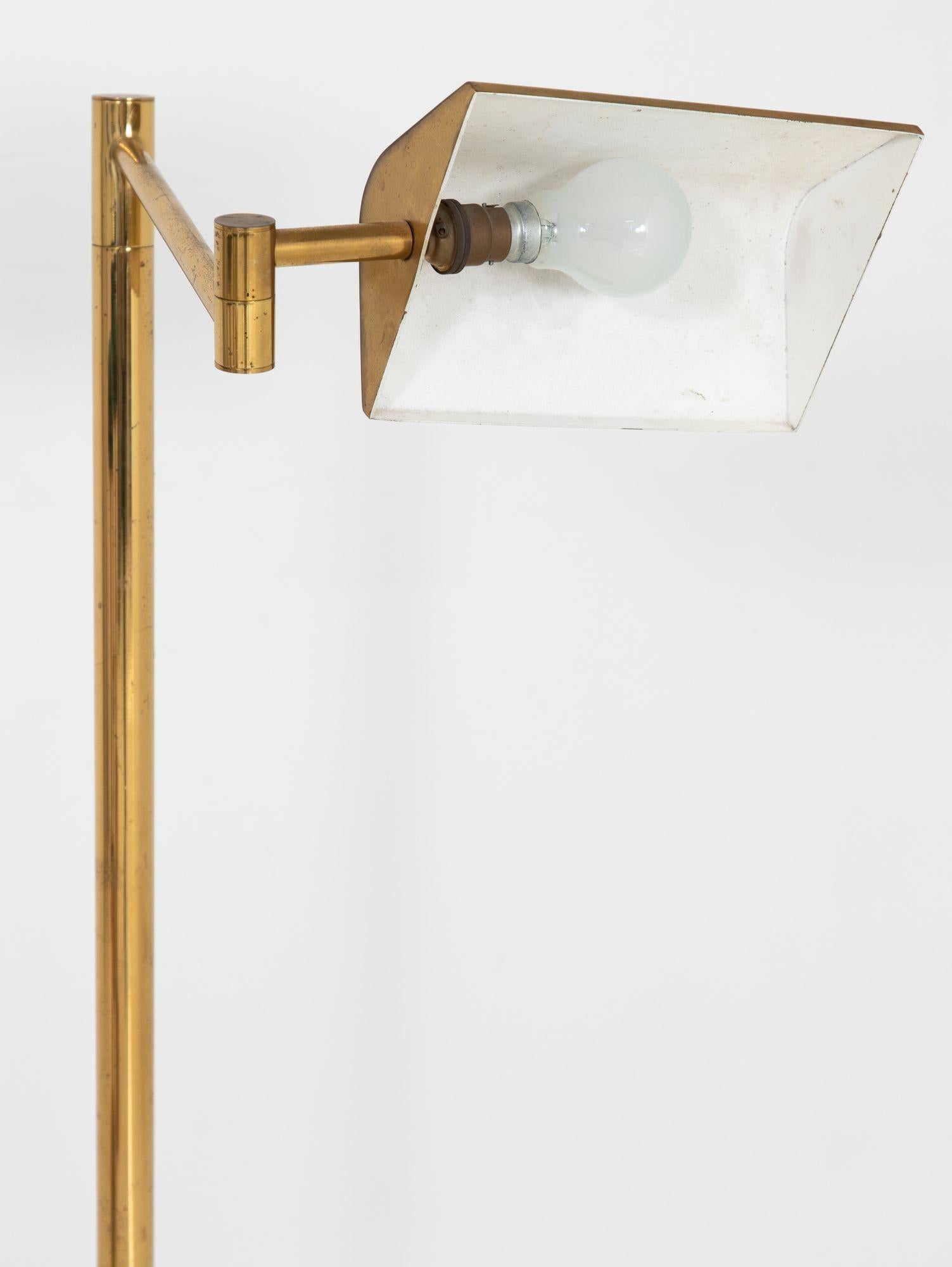 Vintage Brass Floor Lamp, France mid 20th Century For Sale 2
