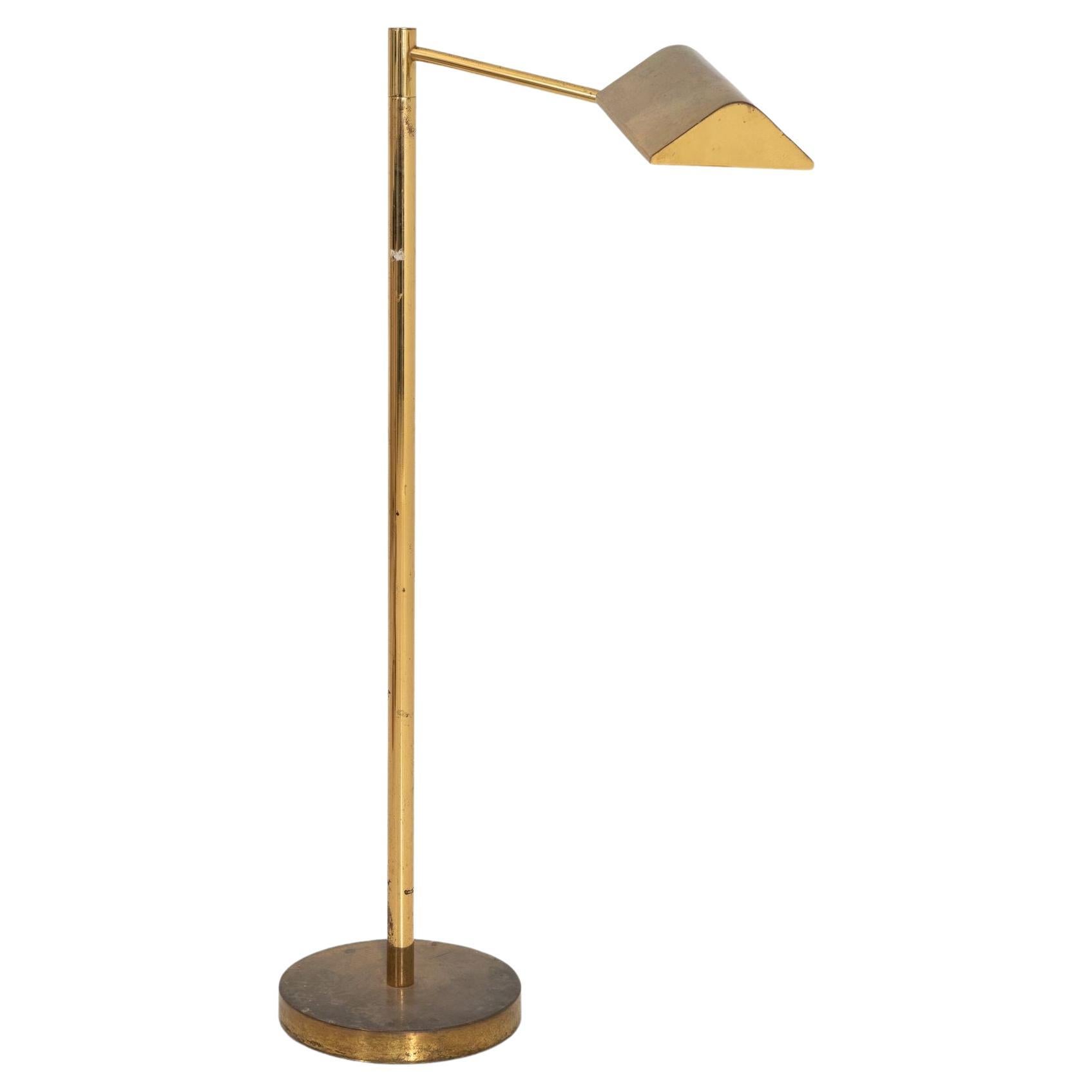 Vintage Brass Floor Lamp, France mid 20th Century For Sale