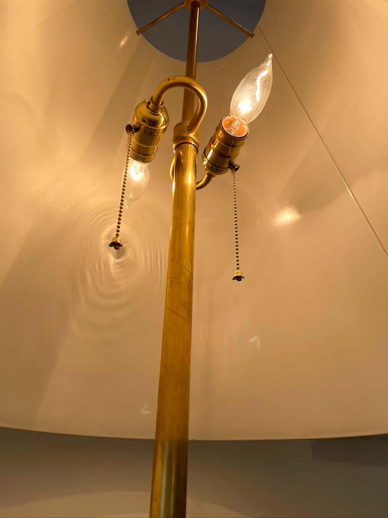Mid-Century Modern Vintage Brass Floor Lamps, a Pair