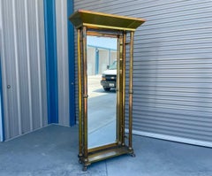 Vintage Brass Floor Mirror by H B Furniture