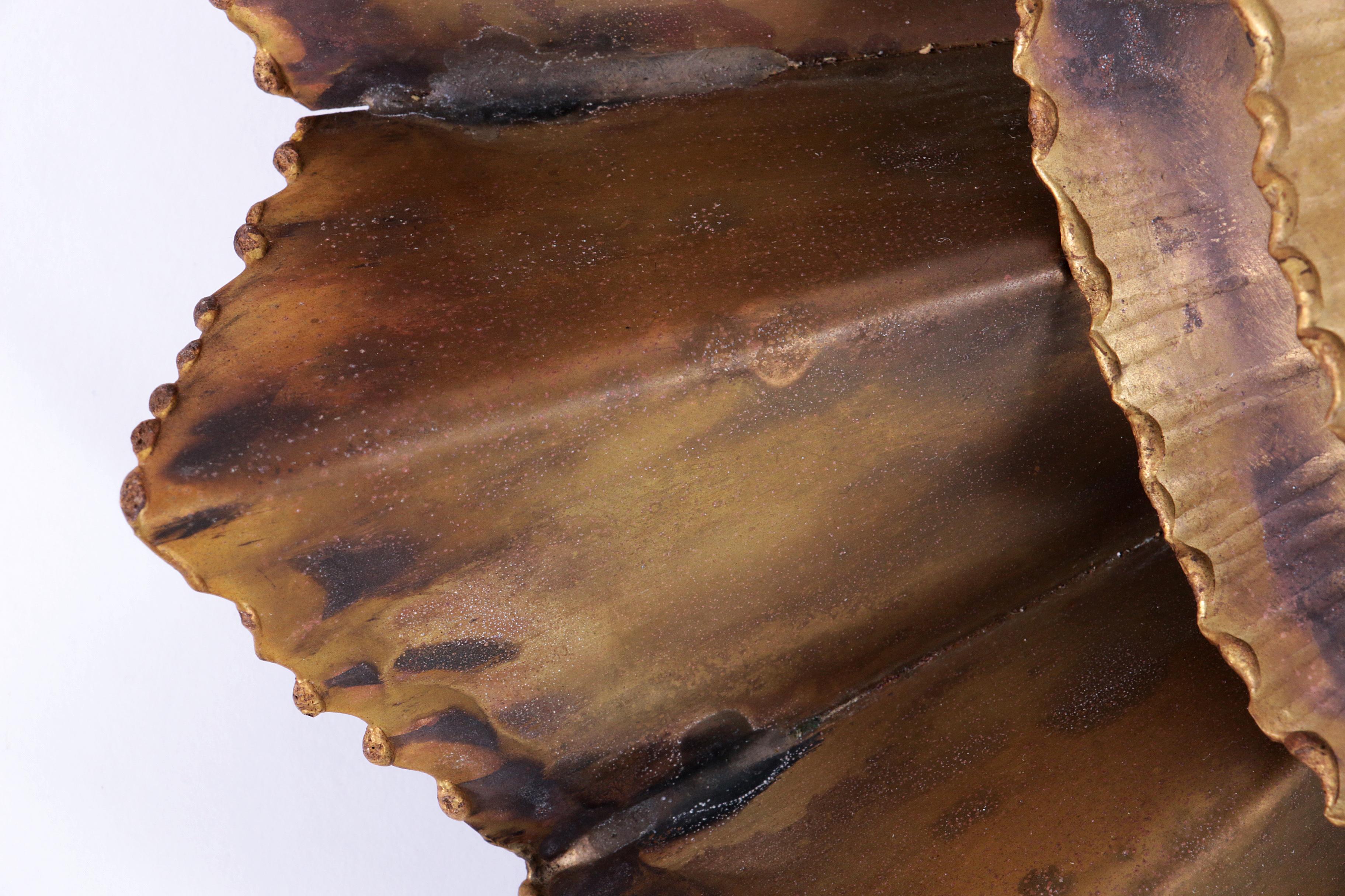 Lámpara de pared Flor de latón de Svend Aage Holm Sørensen para Holm Sørensen Cobre en venta