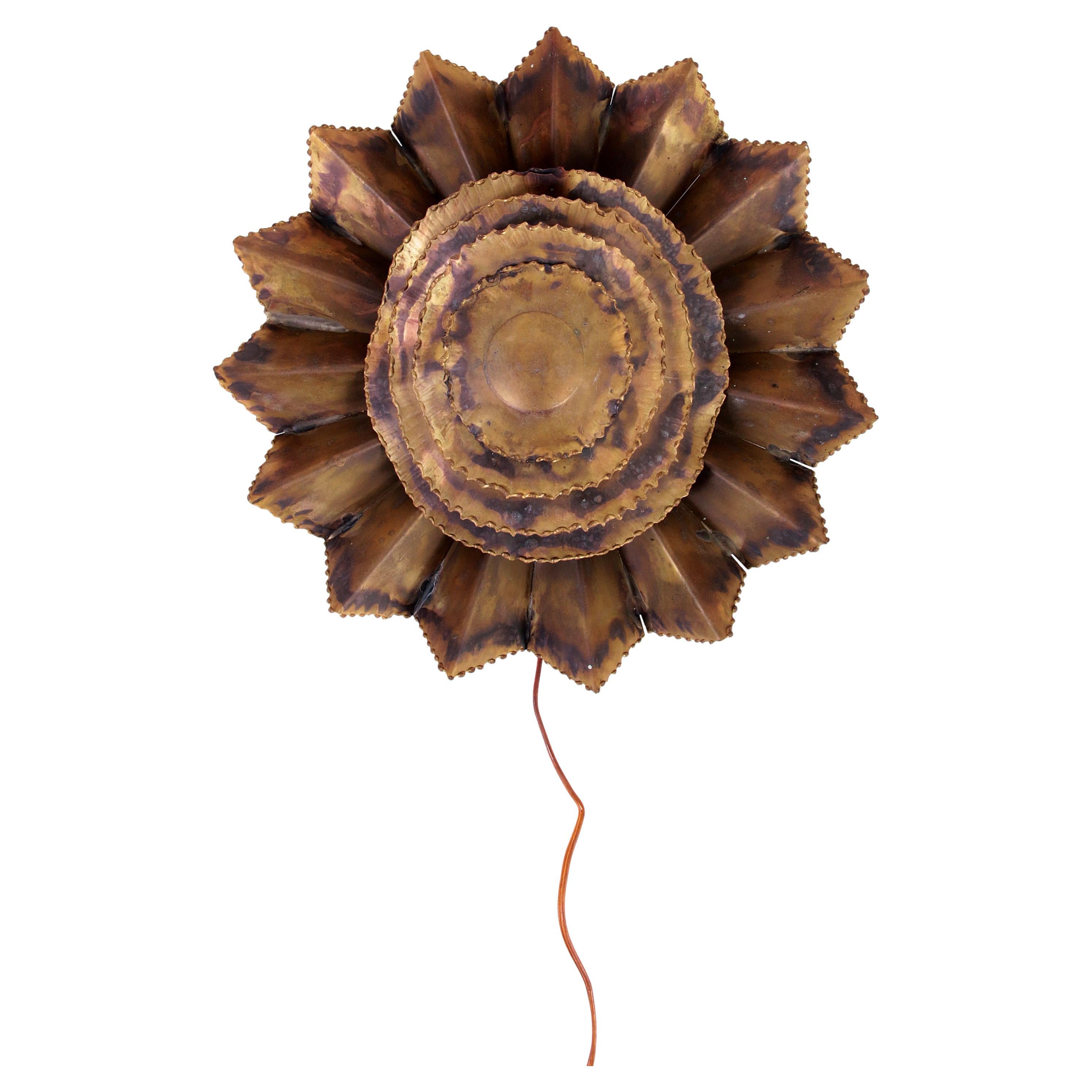 Blumen-Wandleuchte aus Messing von Svend Aage Holm Sørensen für Holm Sørensen