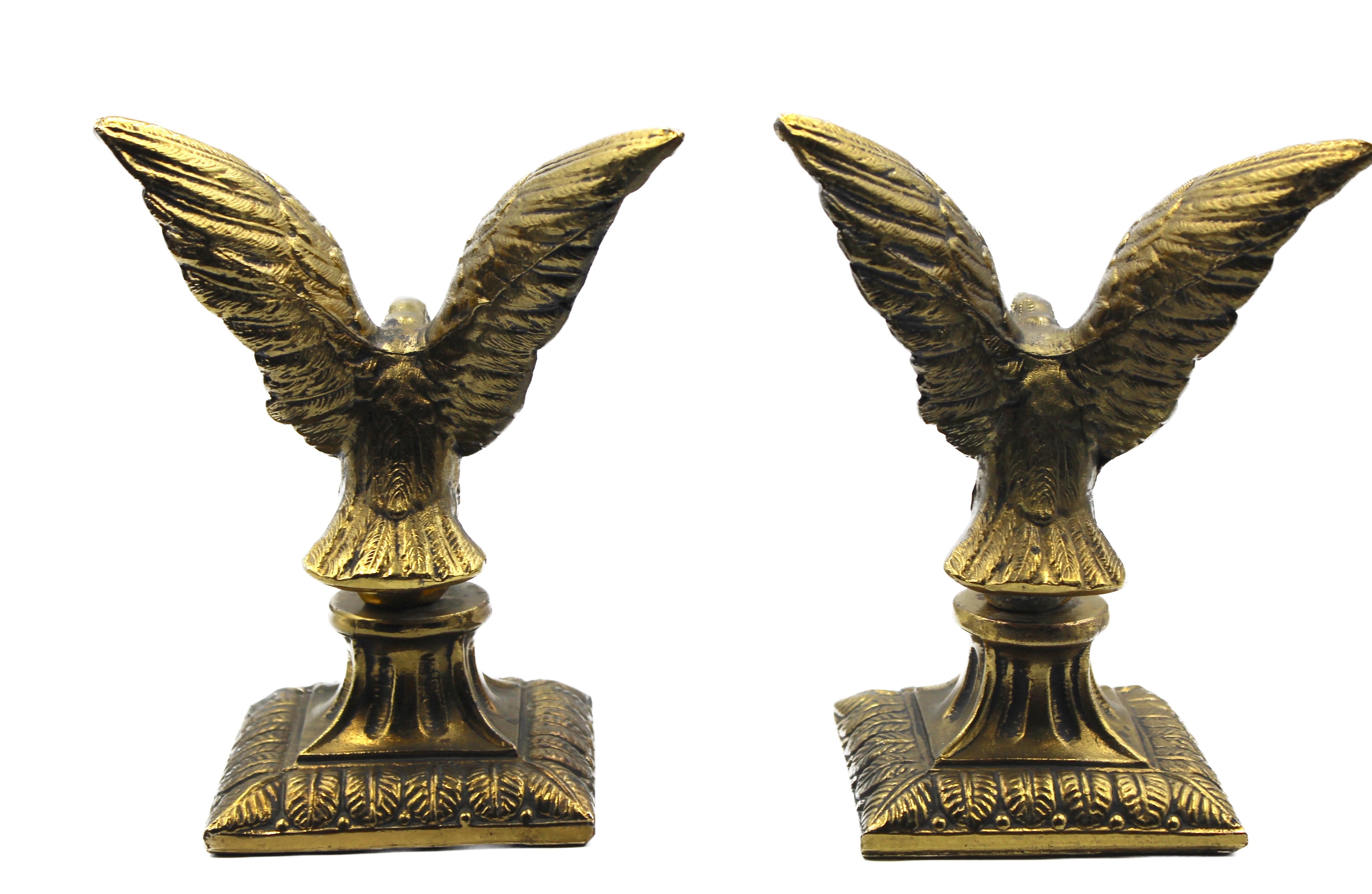 brass eagle bookends