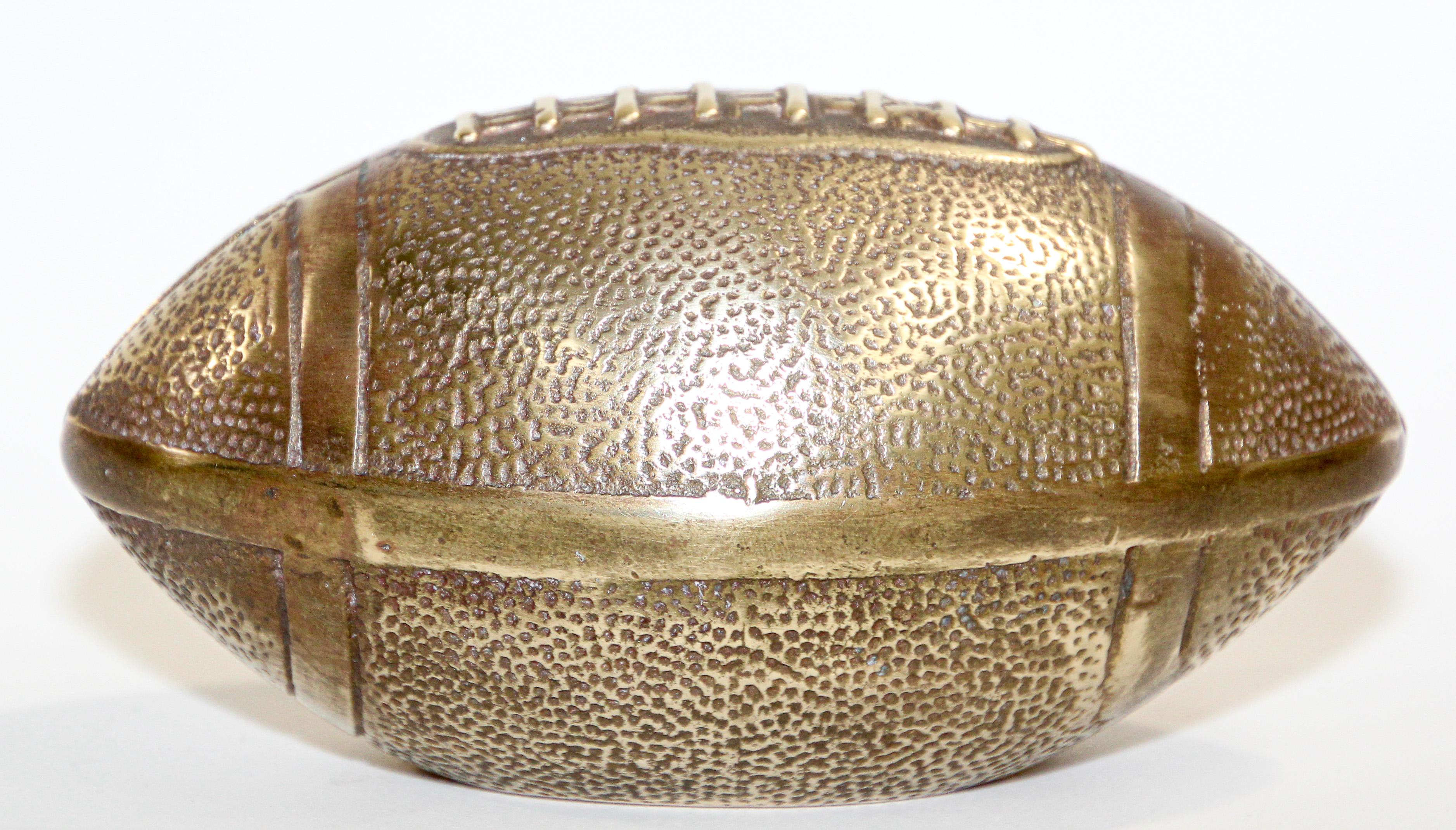 American Classical Vintage Brass Football Paperweight