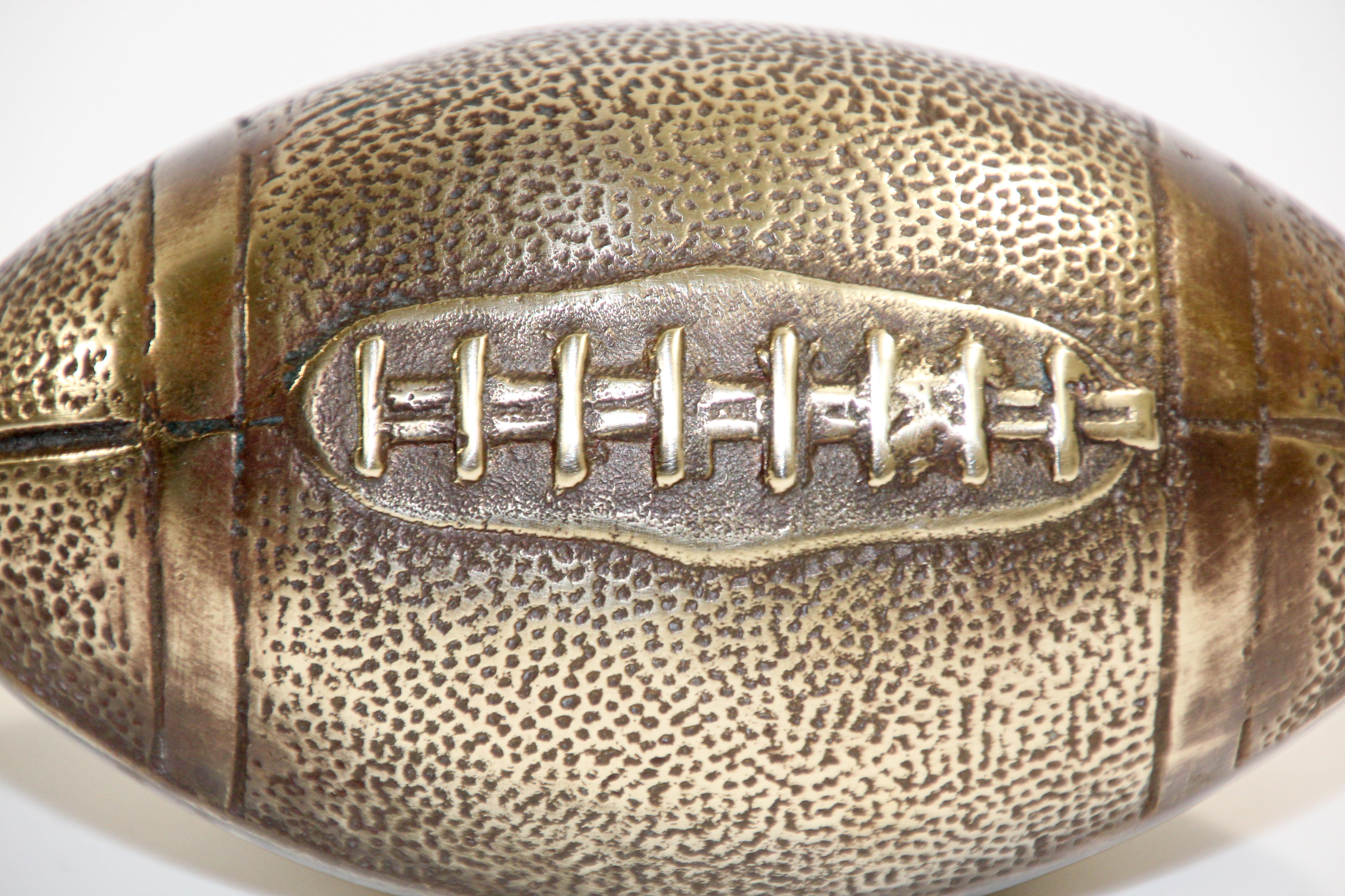 American Vintage Brass Football Paperweight