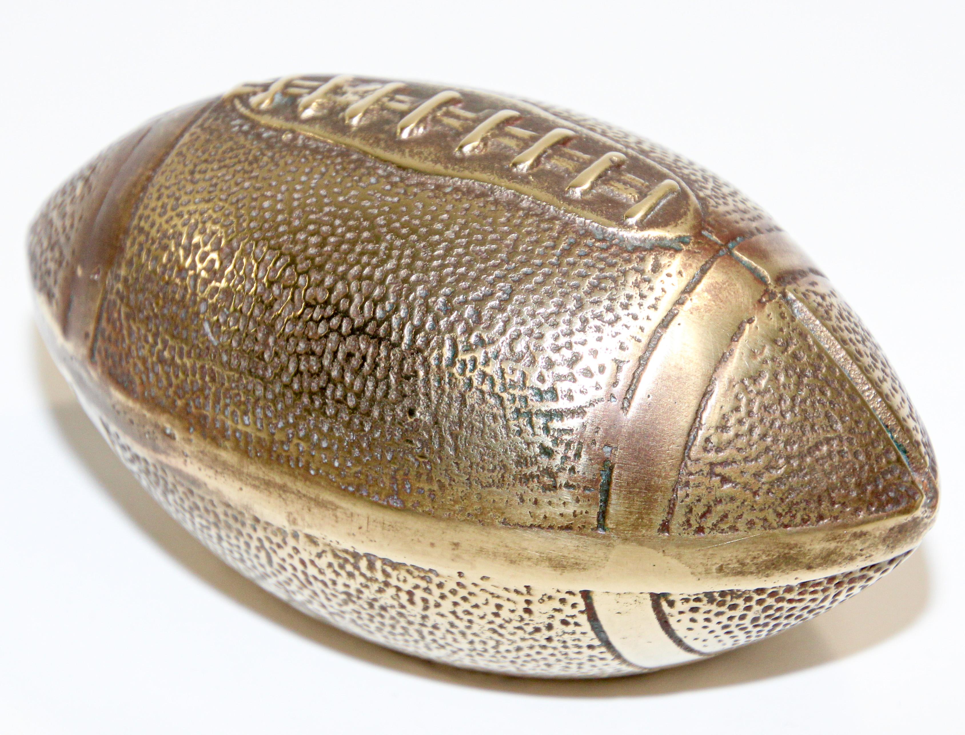 20th Century Vintage Brass Football Paperweight
