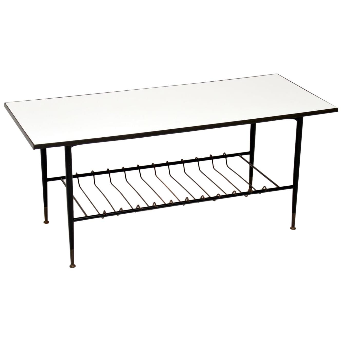 Vintage Brass and Formica Coffee Table by JWC Payne at 1stDibs