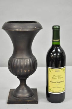 Vintage Brass French Classical Style Small Table Top Urn Form Flower Vase