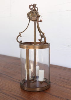 Vintage Brass French Lantern, Newly Wired