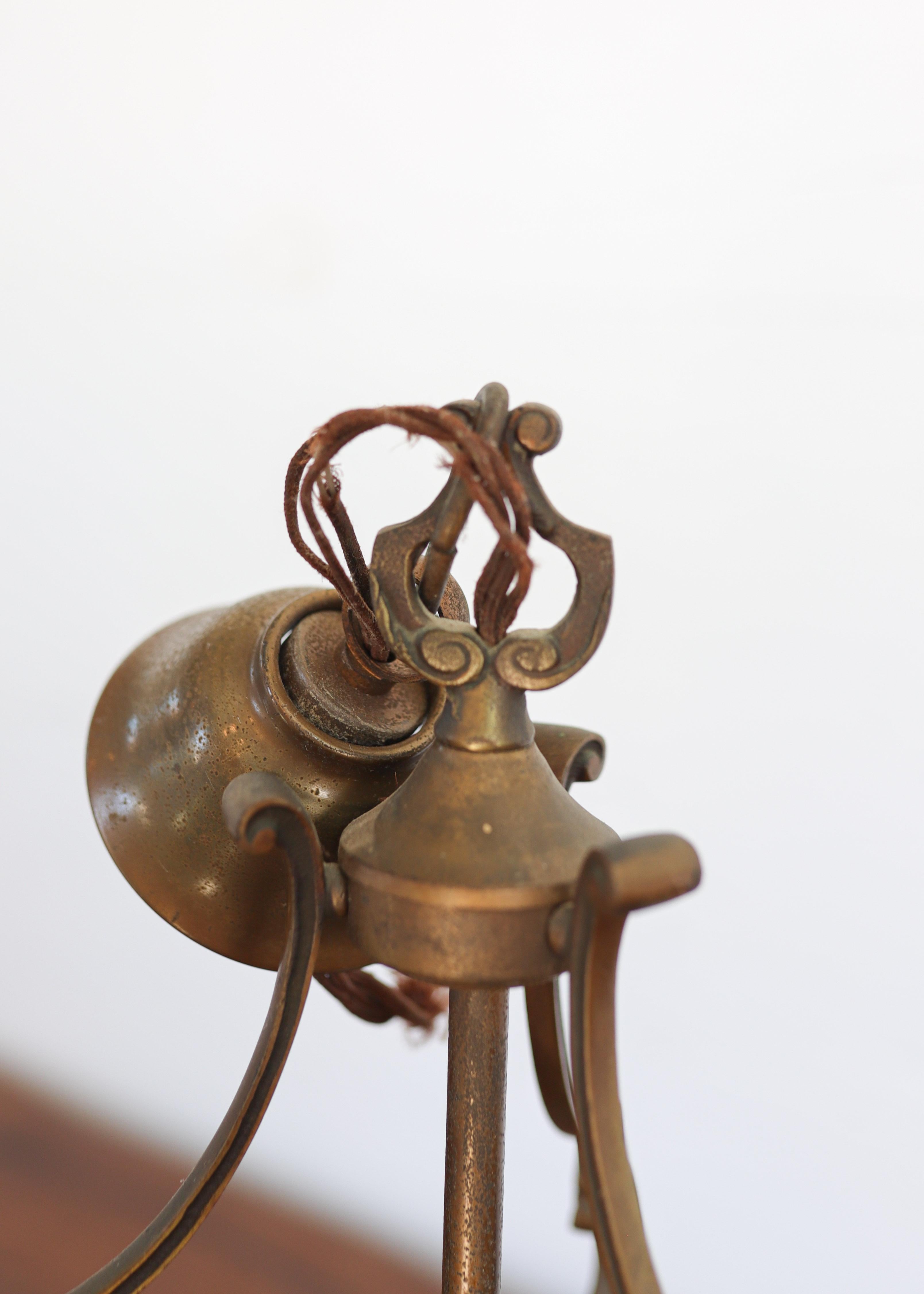 Vintage Messing Französisch Laterne, neu verkabelt im Angebot 2