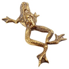 Vintage brass Frog