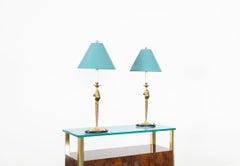 Vintage Brass "Frogs" Lamps by Chapman