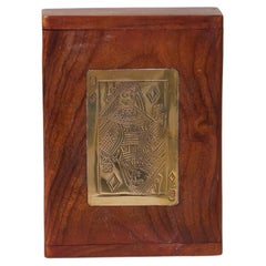 Vintage brass games box